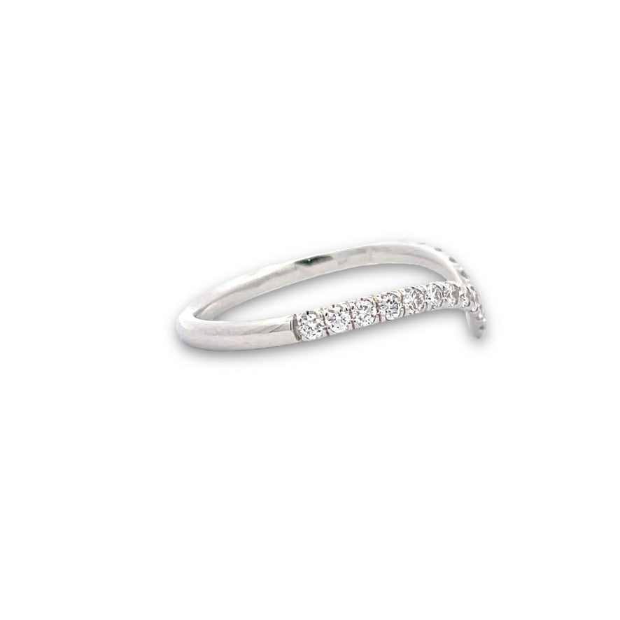 V-Shaped Diamond Wedding Ring