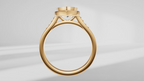 Stepped Bezel Set Marquise Engagement Ring [Made to Order]
