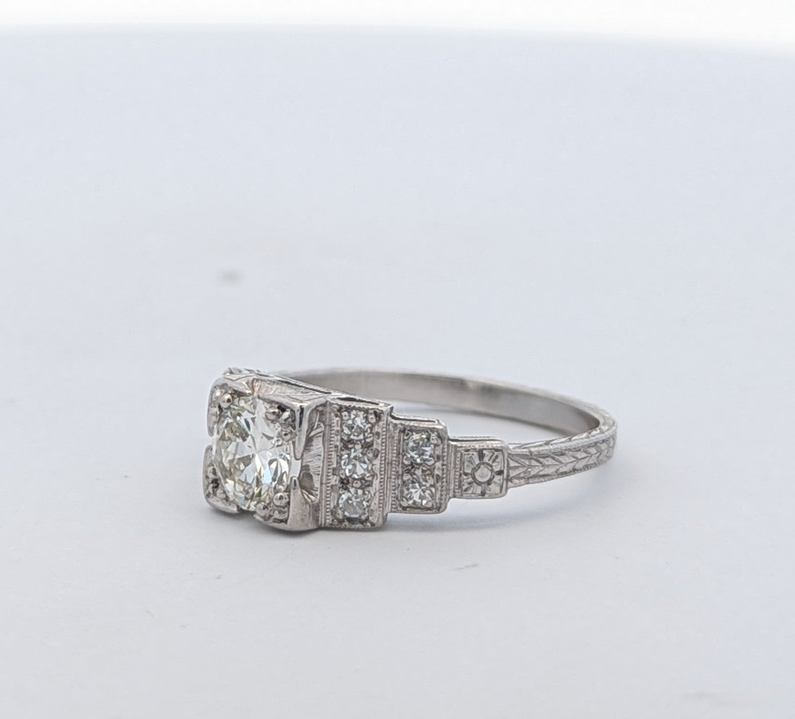 Vintage Platinum Engagement Ring