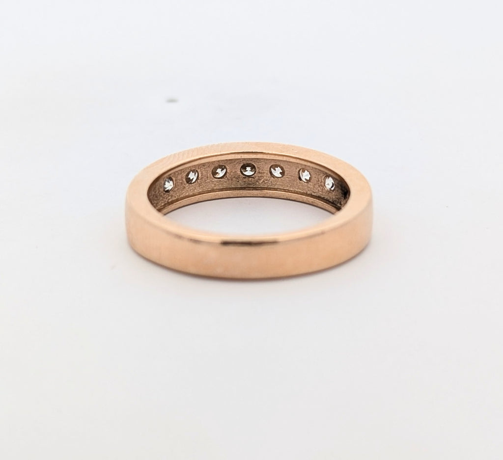 14k Yellow Gold Channel and Prong Set Band