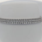 14K White Gold Natural Diamond Tennis Bracelet