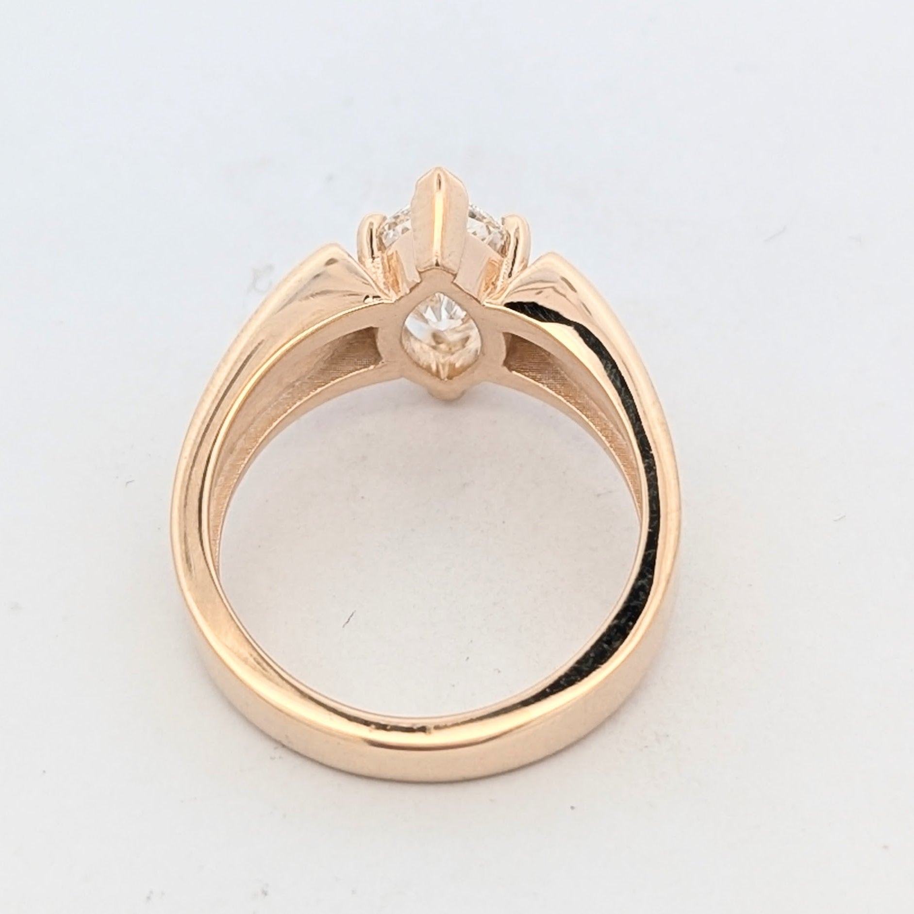 Wide High Polish Solitaire Engagement Ring [Made to Order]