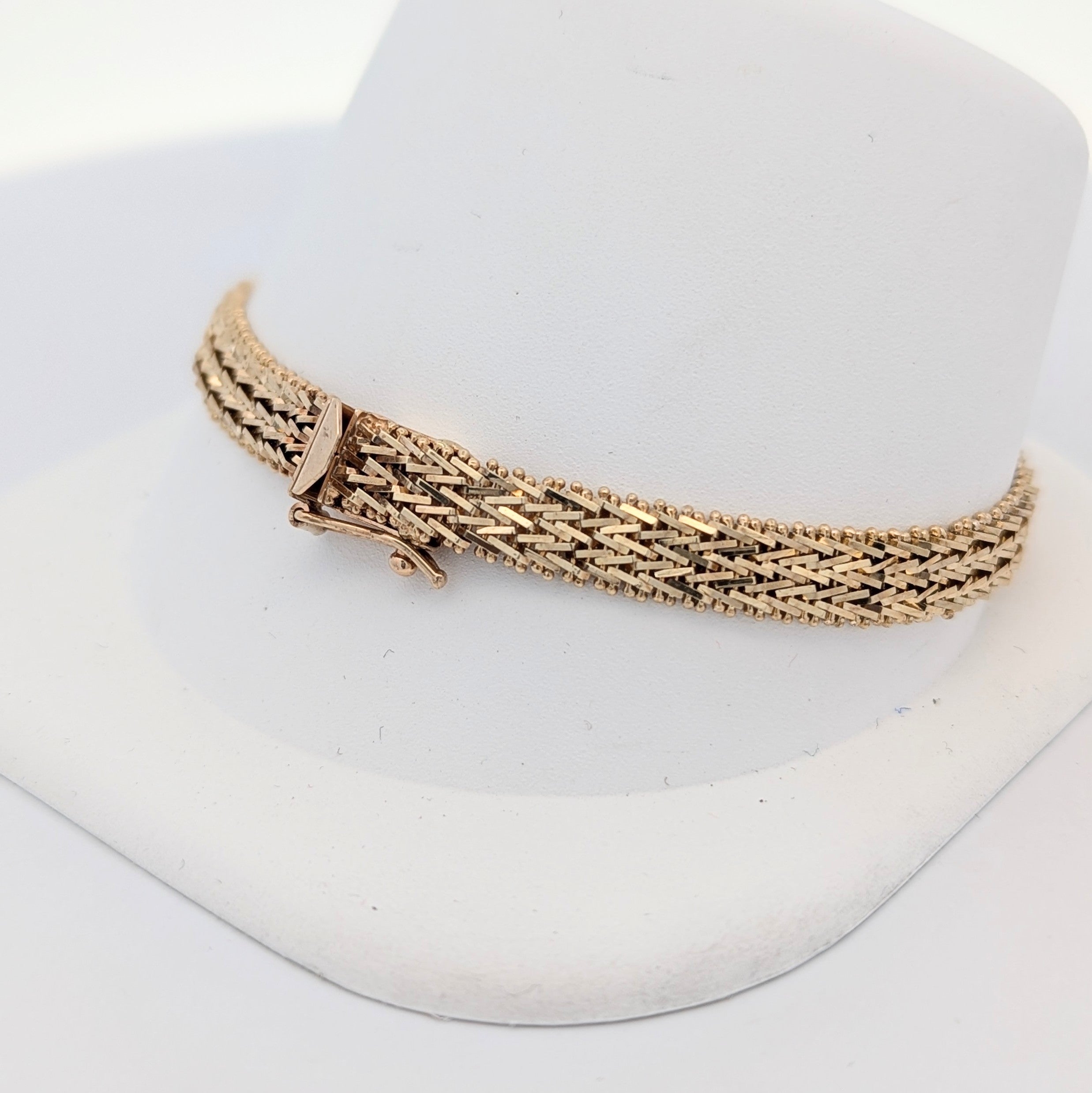 Vintage 14K Yellow Gold Sparkle Bracelet