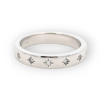 14K Gold Star-Set Bands