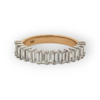 14K Gold Emerald-Cut Diamond Band
