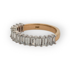 14K Gold Emerald-Cut Diamond Band