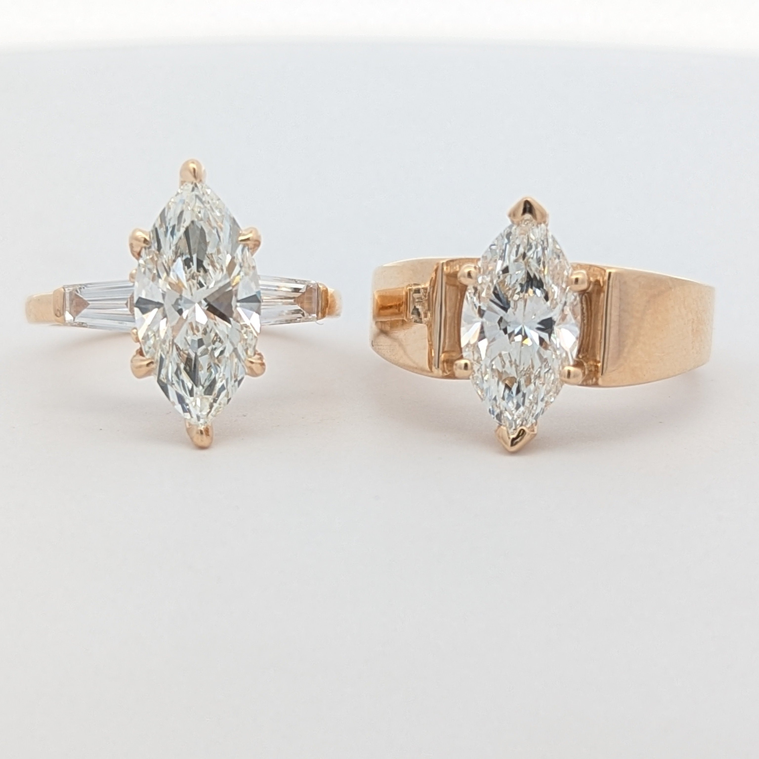 Wide High Polish Solitaire Engagement Ring [Made to Order]