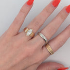 Wide High Polish Solitaire Engagement Ring [Made to Order]