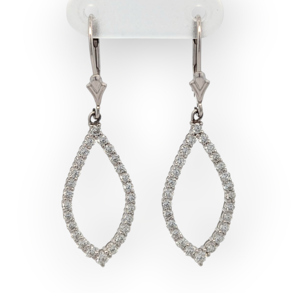 Chiara Diamond Earrings in 14k White Gold