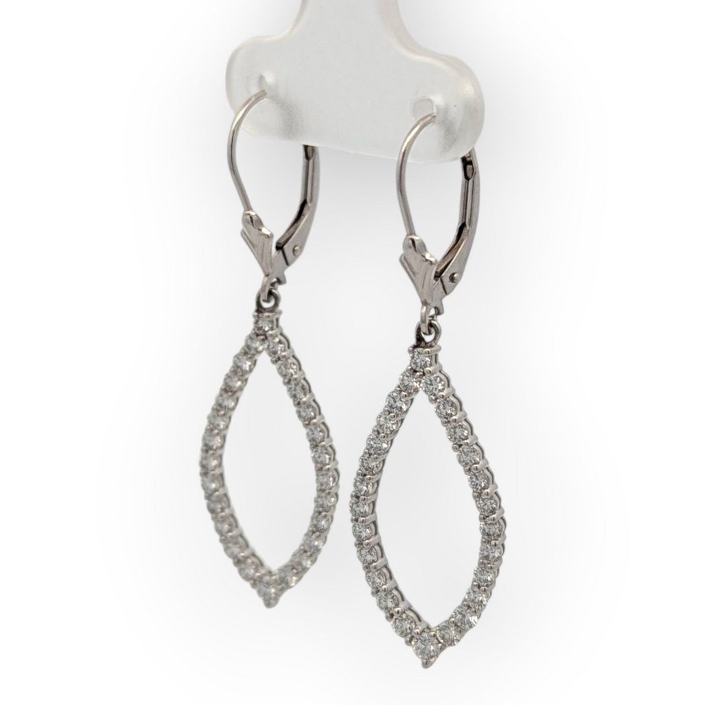 Chiara Diamond Earrings in 14k White Gold