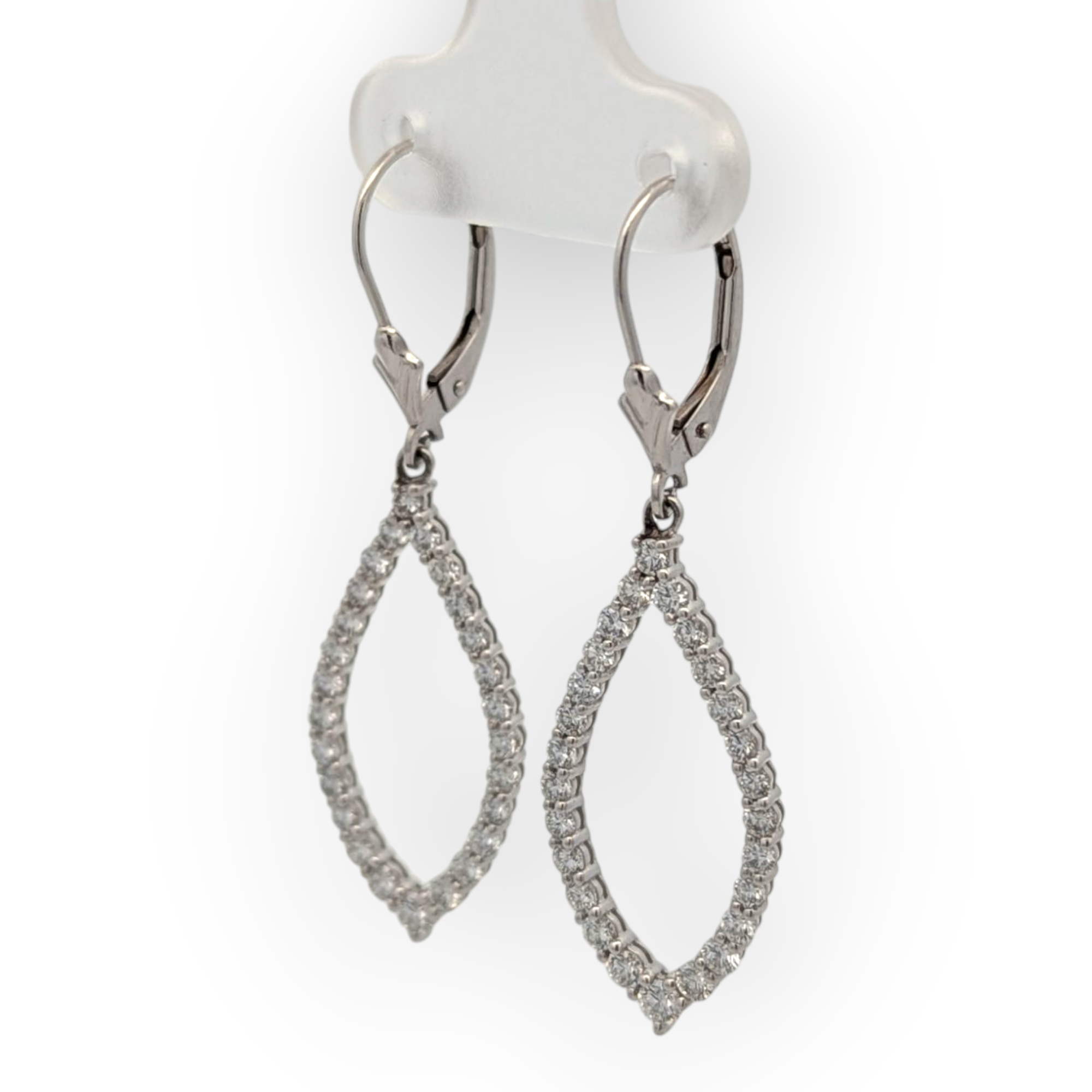 Chiara Diamond Earrings in 14k White Gold