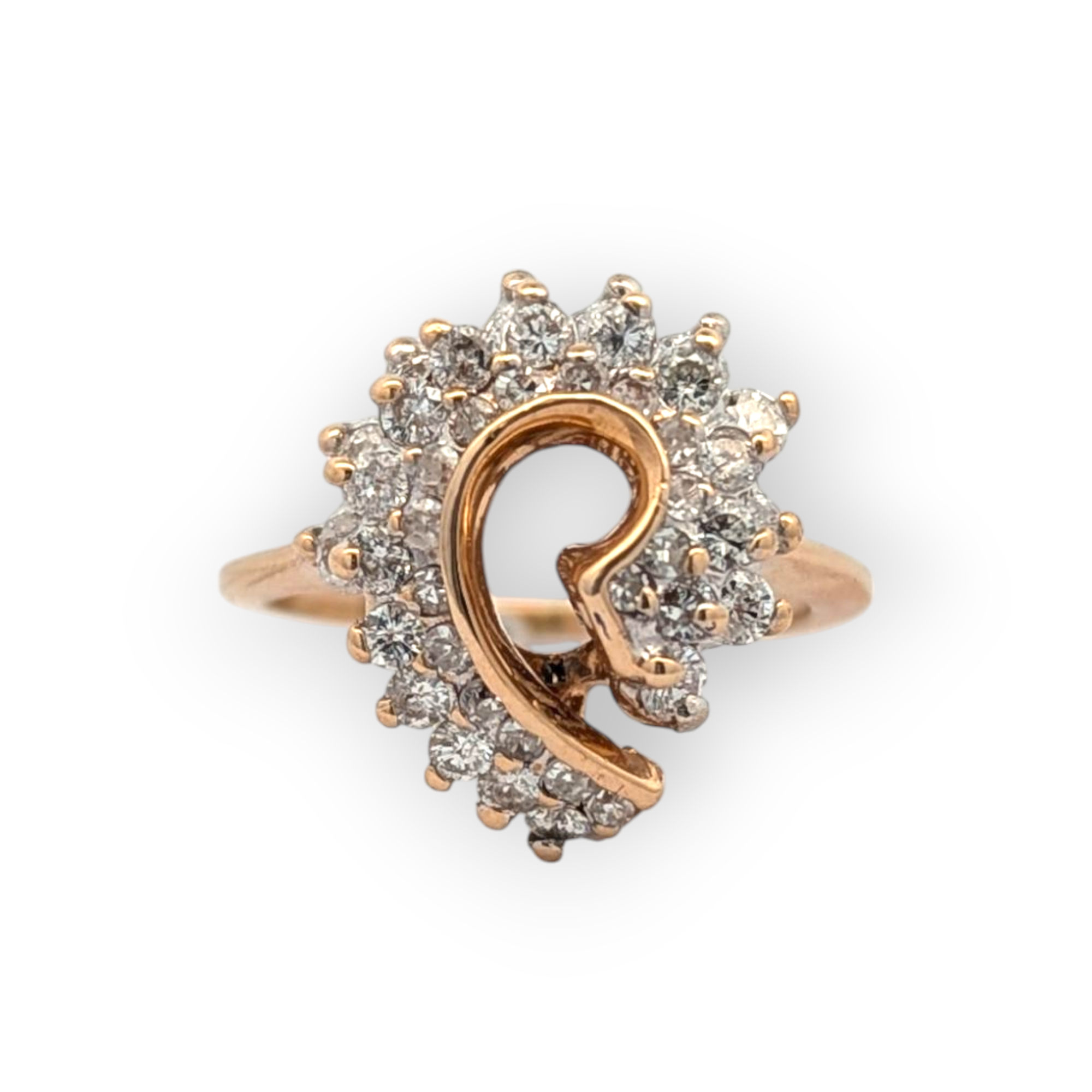 Vintage 14K Yellow Gold Swirl Ring