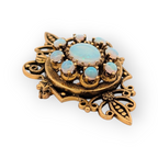 Vintage 14K Yellow Gold Filigree and Opal Pin/Pendant