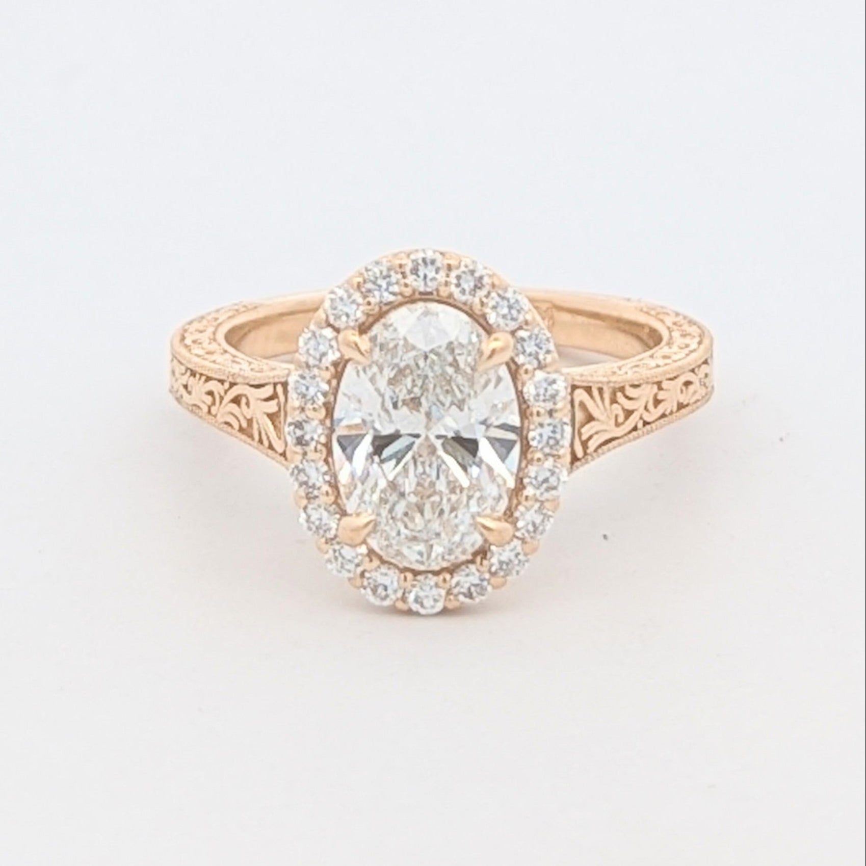 Vintage-Inspired Engagement Ring with Engraving [Made to Order]