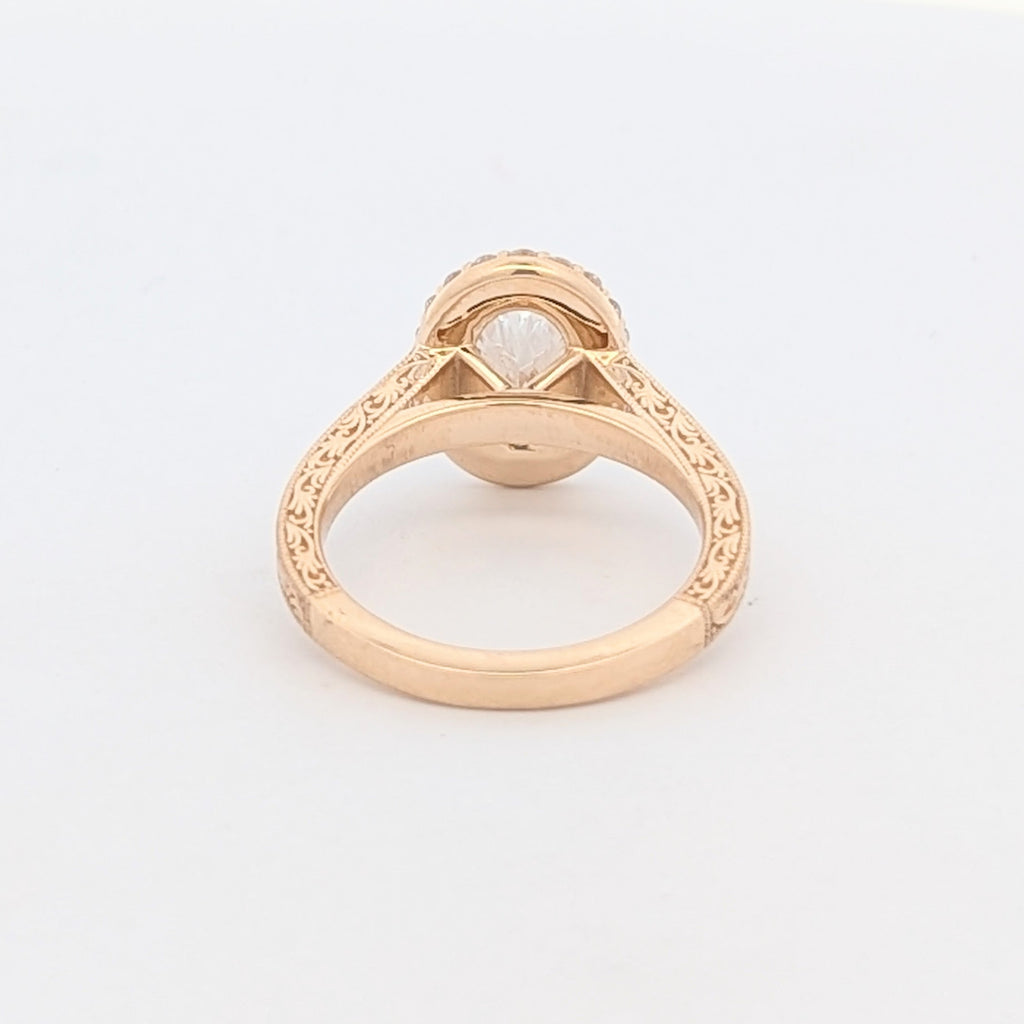 Vintage-Inspired Engagement Ring with Engraving [Made to Order]