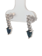 Diamond and Sapphire Drop Earrings