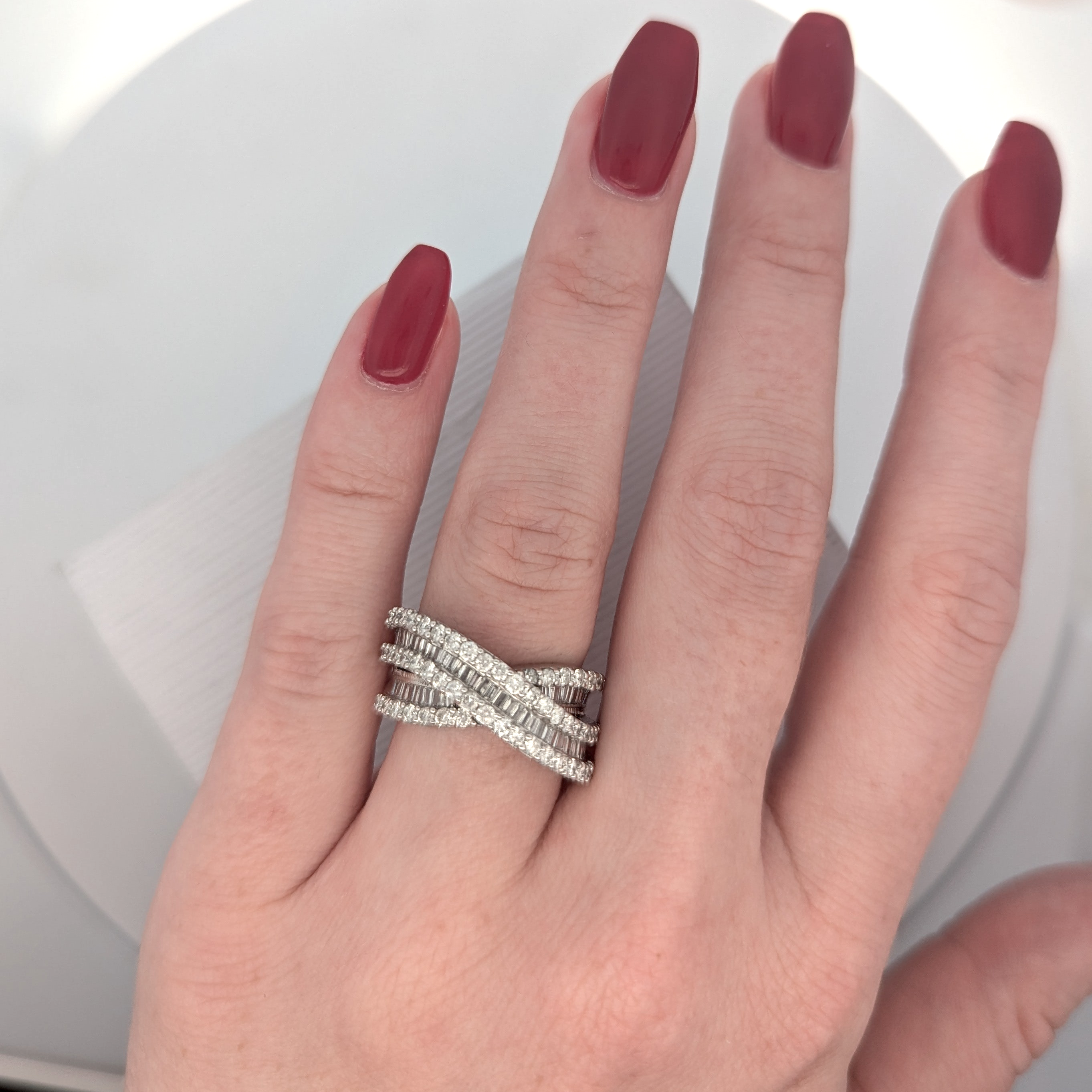 White Gold and Diamond Cocktail Ring