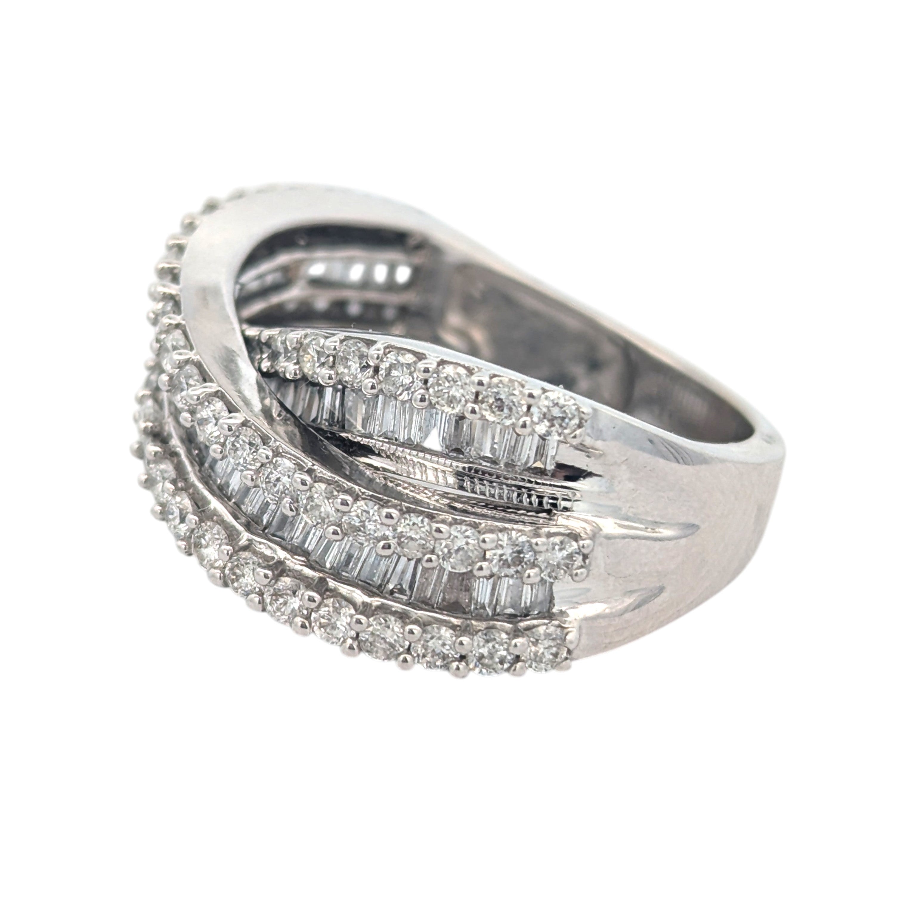 White Gold and Diamond Cocktail Ring