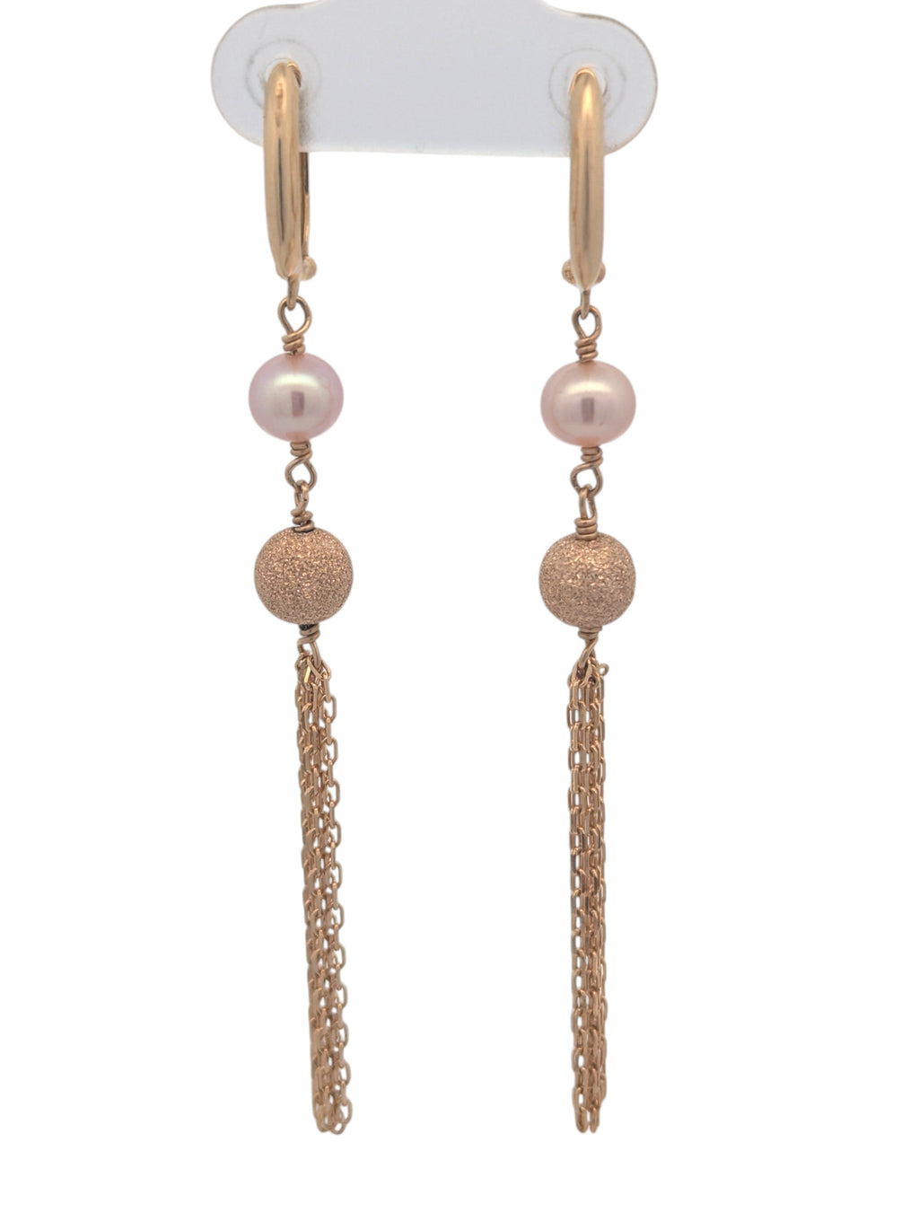 14K Yellow Gold Tassel Earrings