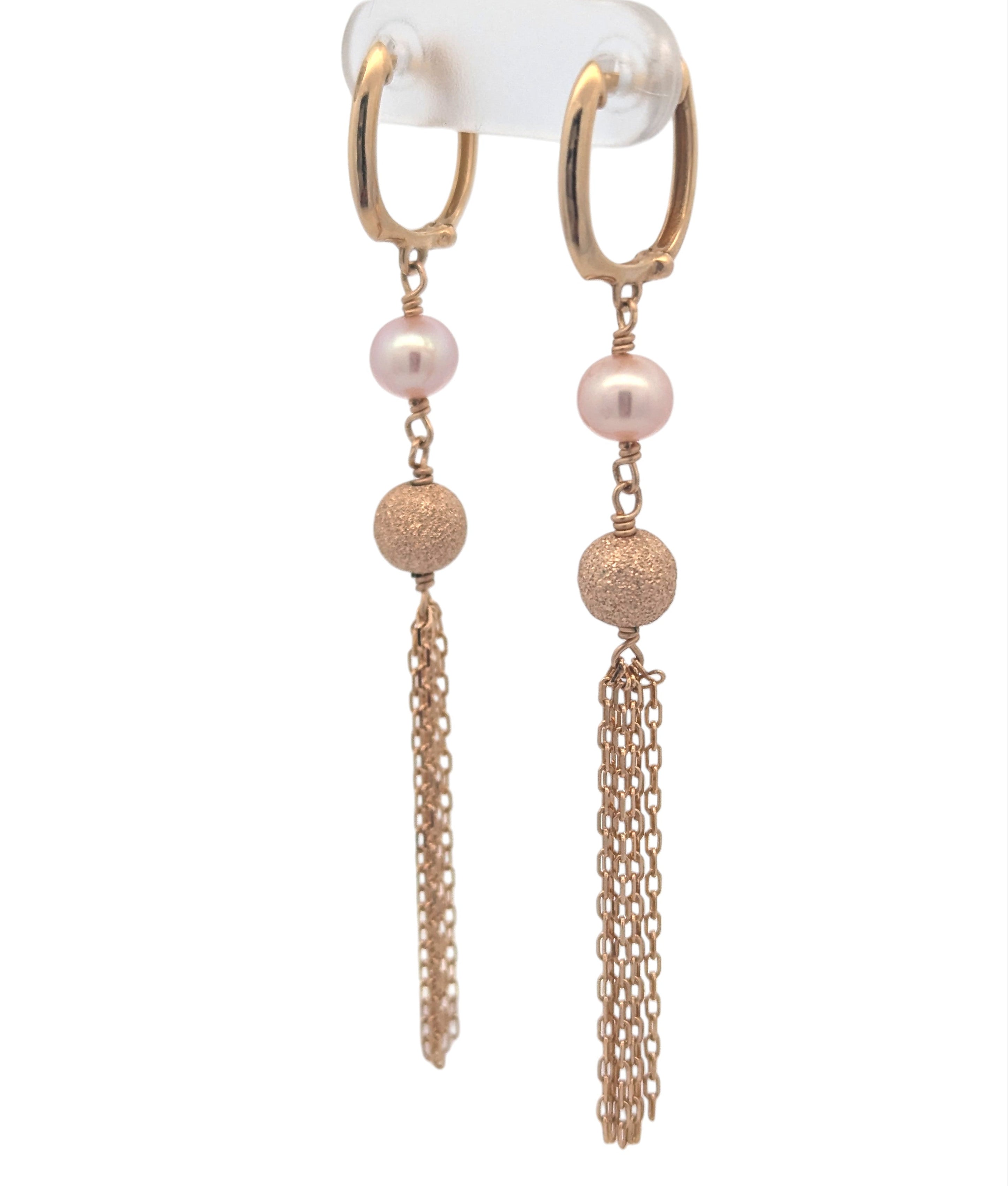 14K Yellow Gold Tassel Earrings