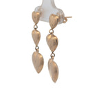 Vintage 14K Yellow Gold Heart Earrings