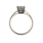 Platinum and Natural Old Mine Cut Diamond Engagement Ring