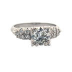 Vintage Platinum and Old Mine Diamond Engagement Ring