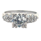 Vintage Platinum and Old Mine Diamond Engagement Ring