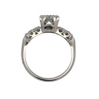 Vintage Platinum and Old Mine Diamond Engagement Ring