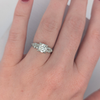 Vintage Platinum and Old Mine Diamond Engagement Ring
