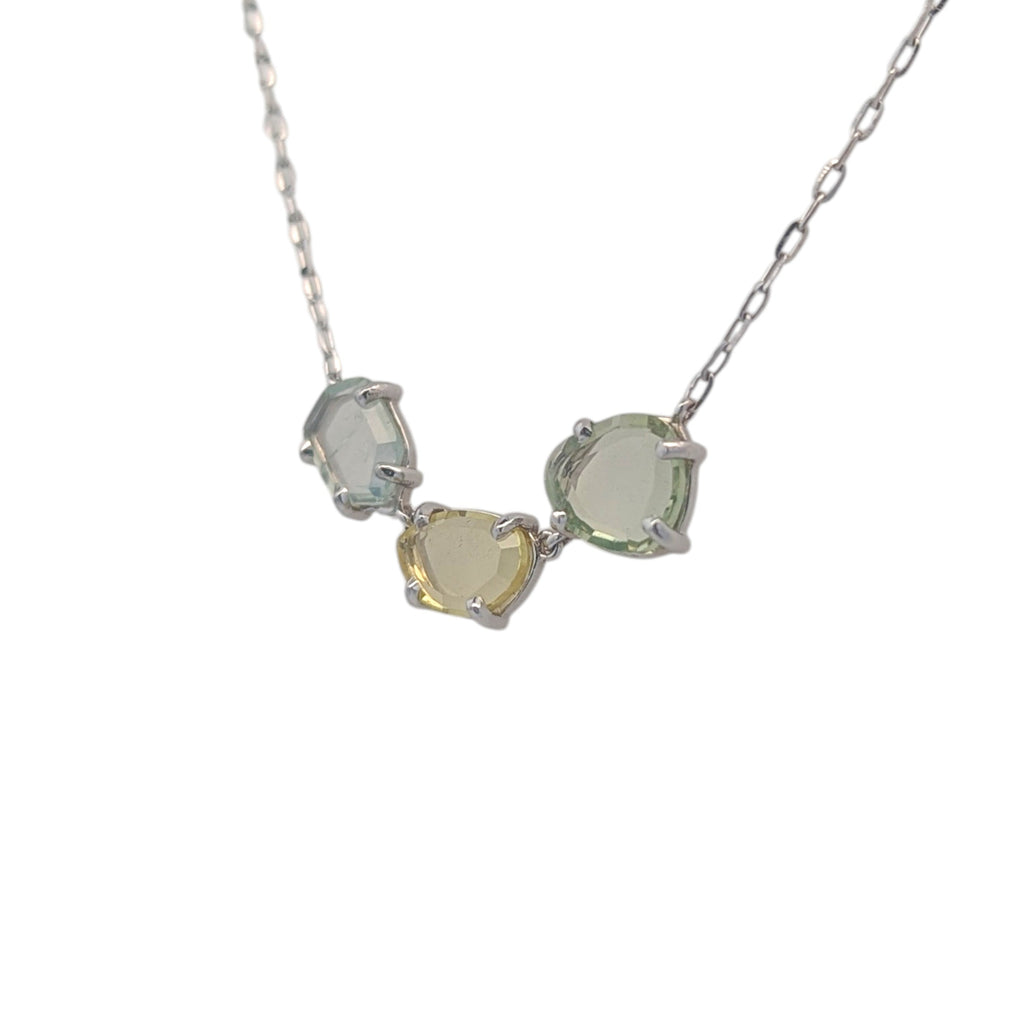 14K Gold and Pastel Sapphire One of a Kind Necklace