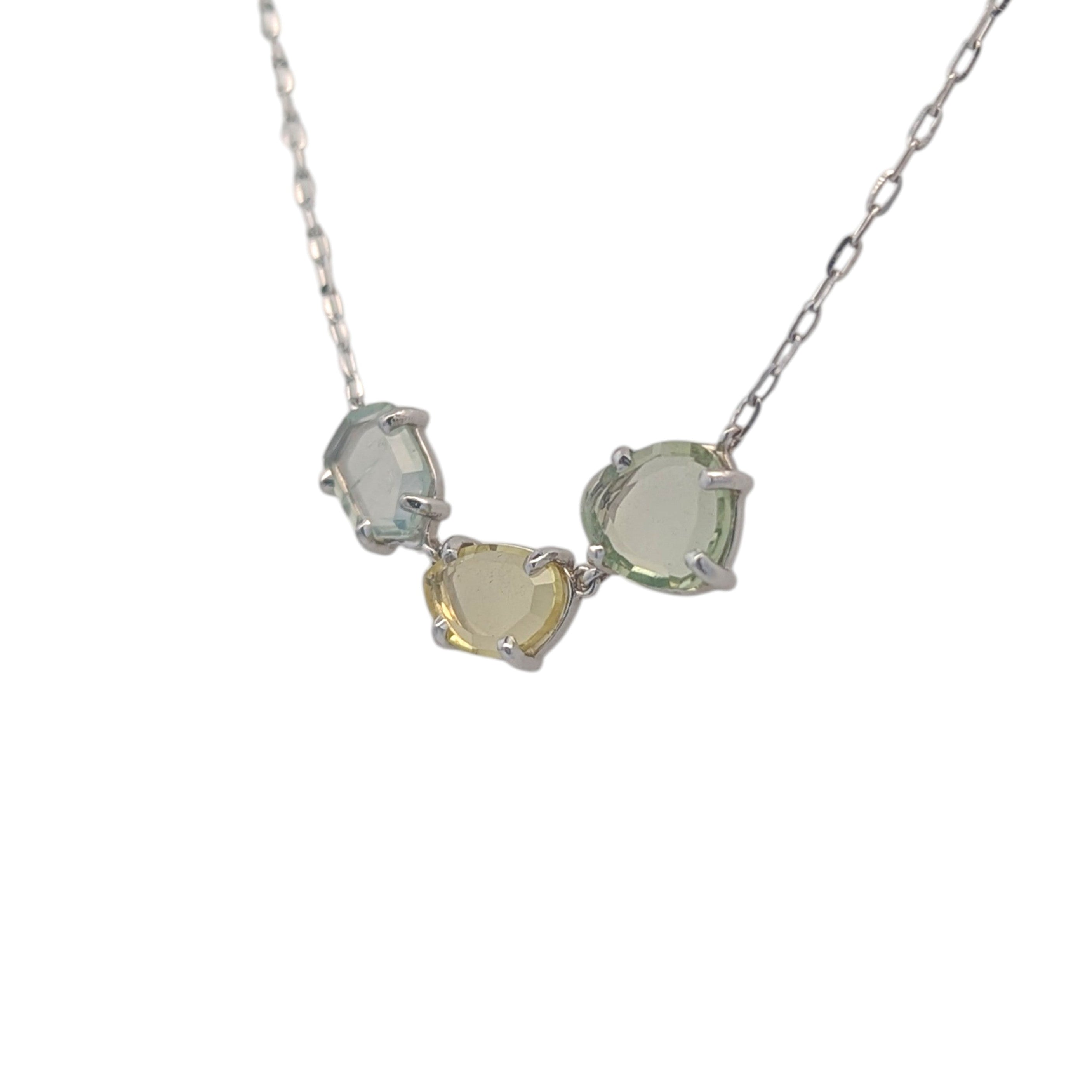 14K Gold and Pastel Sapphire One of a Kind Necklace