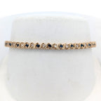 14k Yellow Gold Sapphire and Diamond Tennis Bracelet