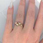 Vintage 10K Two-Tone Gold Floral Ring