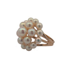 Vintage 14K Yellow Gold Pearl Cocktail Ring
