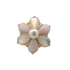 Vintage Gold, Pearl, and Chalcedony Ring
