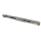 Vintage Platinum Diamond and Emerald Pin