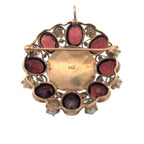 Large Vintage Pearl and Garnet Broach / Pendant