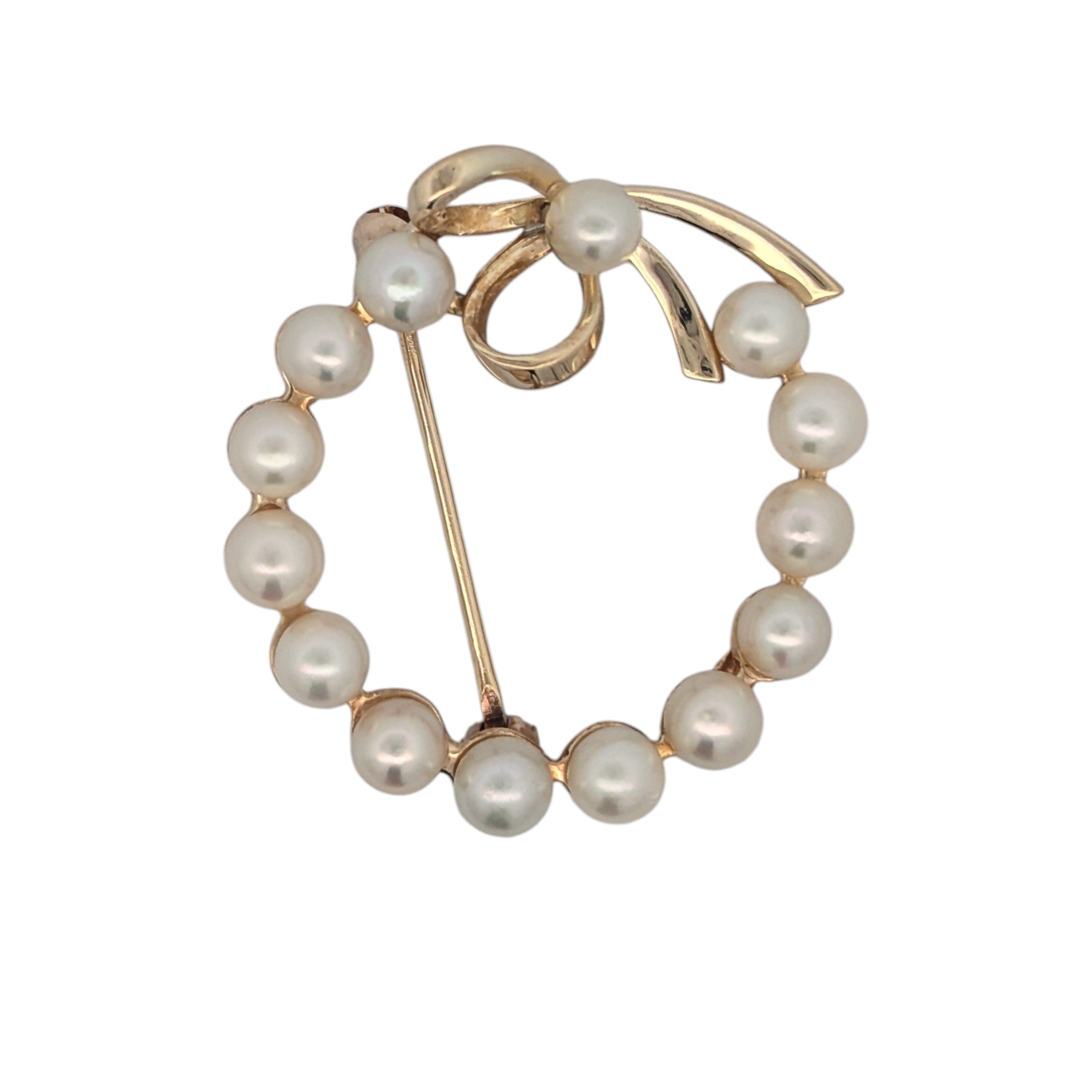 Vintage 14K Gold and Pearl Broach