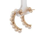 Vintage Pearl Half Hoops