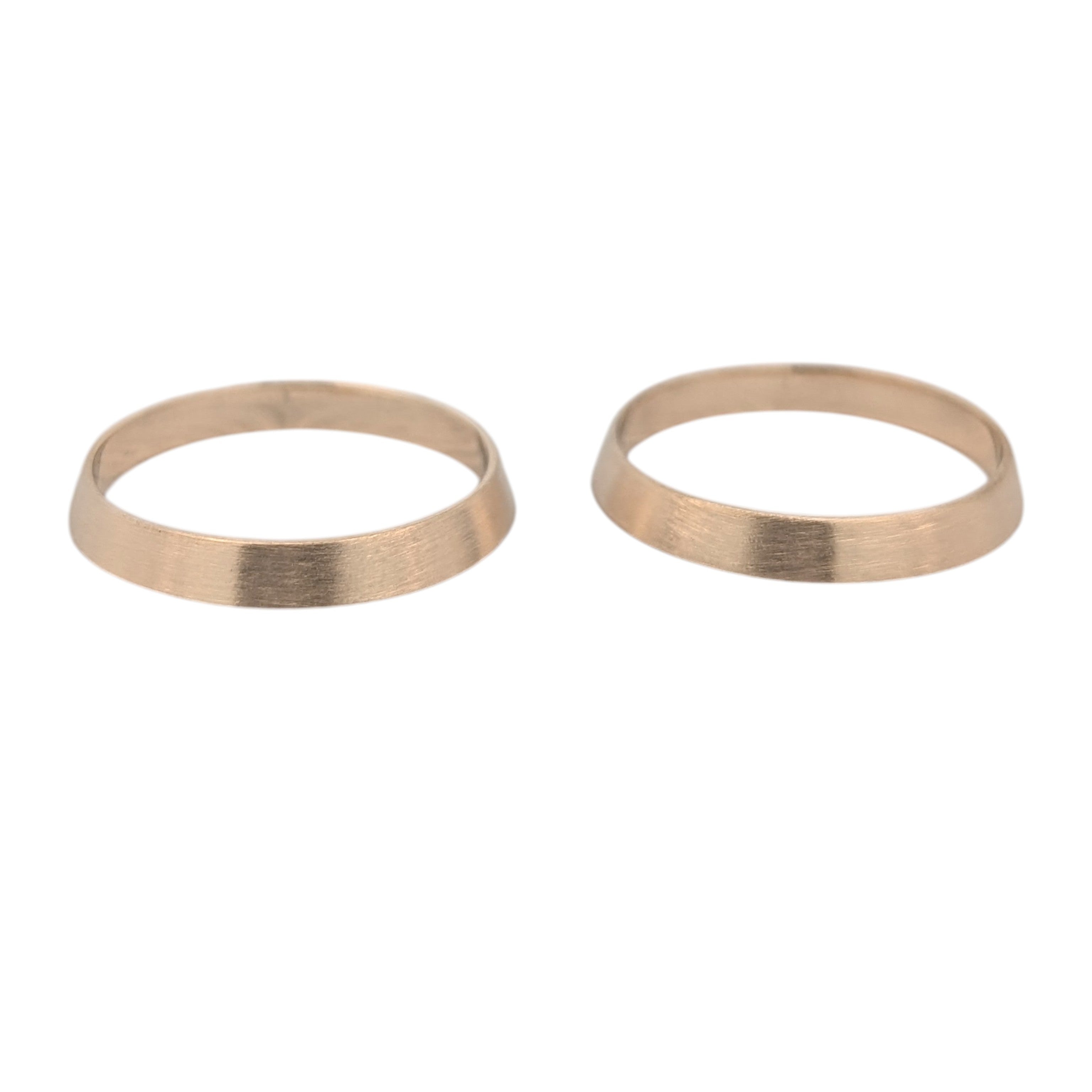 Vintage 14K Yellow Gold "Book End" Rings
