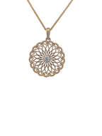 Sistina Diamond Disk Necklace in 14K Gold