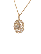 Sistina Diamond Disk Necklace in 14K Gold