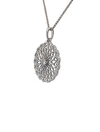 Sistina Diamond Disk Necklace in 14K Gold