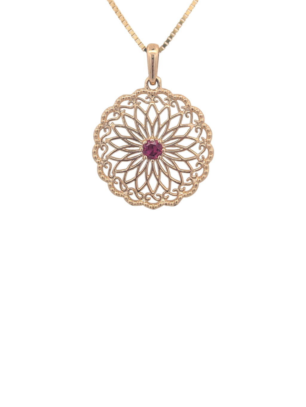 Sistina Diamond Disk Necklace in 14K Gold