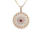 Sistina Diamond Disk Necklace in 14K Gold