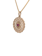 Sistina Diamond Disk Necklace in 14K Gold