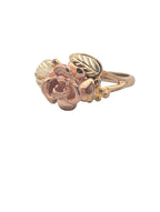 10K Yellow and Rose Gold Flower Ring