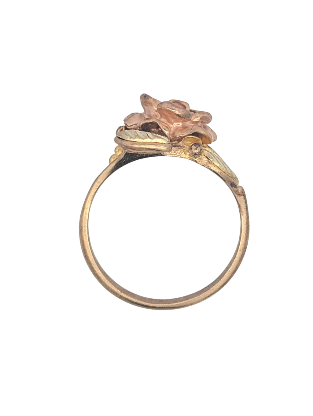 10K Yellow and Rose Gold Flower Ring