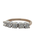 Vintage 14K Yellow and White Gold Diamond Band